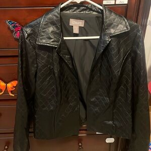 Chico's leather zip up